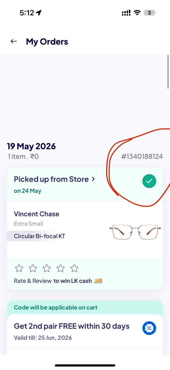 hrflameboy0's tweet photo. @Lenskart_com cant purchase 2nd pair for which gift card is issused, purchased gold membership, purchased a pair also, cant buy 2nd pair for free now? Even gc is issued. https://t.co/qGmOkdILqq