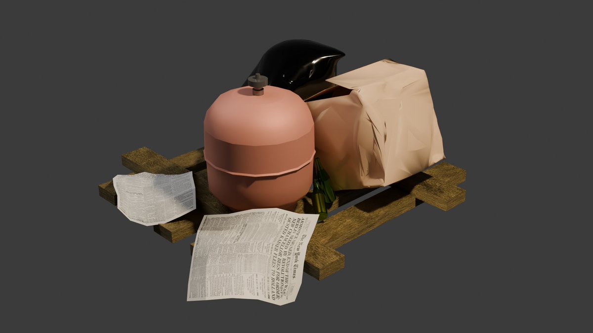Heece4's tweet photo. TRASH 
3D props model and texture in blender. https://t.co/pab3QSqdgC