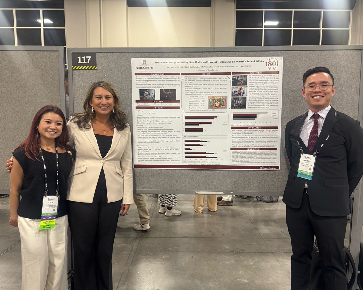 UofSC_AT's tweet photo. Research presented ✅ 
Knowledge gained ✅ 
Connections made ✅ 

#ACSM2026 was one for the books. Proud of our faculty and students for sharing their work and bringing back fresh ideas from Salt Lake City. https://t.co/kjgByYQjDP
