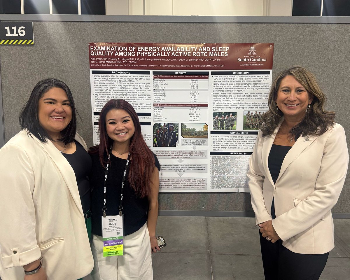 UofSC_AT's tweet photo. Research presented ✅ 
Knowledge gained ✅ 
Connections made ✅ 

#ACSM2026 was one for the books. Proud of our faculty and students for sharing their work and bringing back fresh ideas from Salt Lake City. https://t.co/kjgByYQjDP