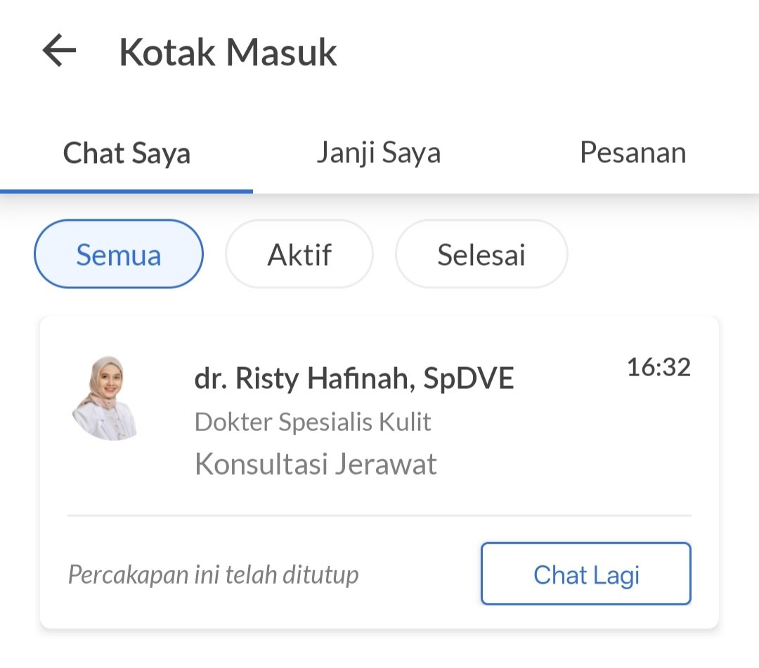 ipurpleyou304's tweet photo. First time konsultasi ke dokter kulit lewat aplikasi Alodokter, semoga cocok https://t.co/jsD0z4Mf2D