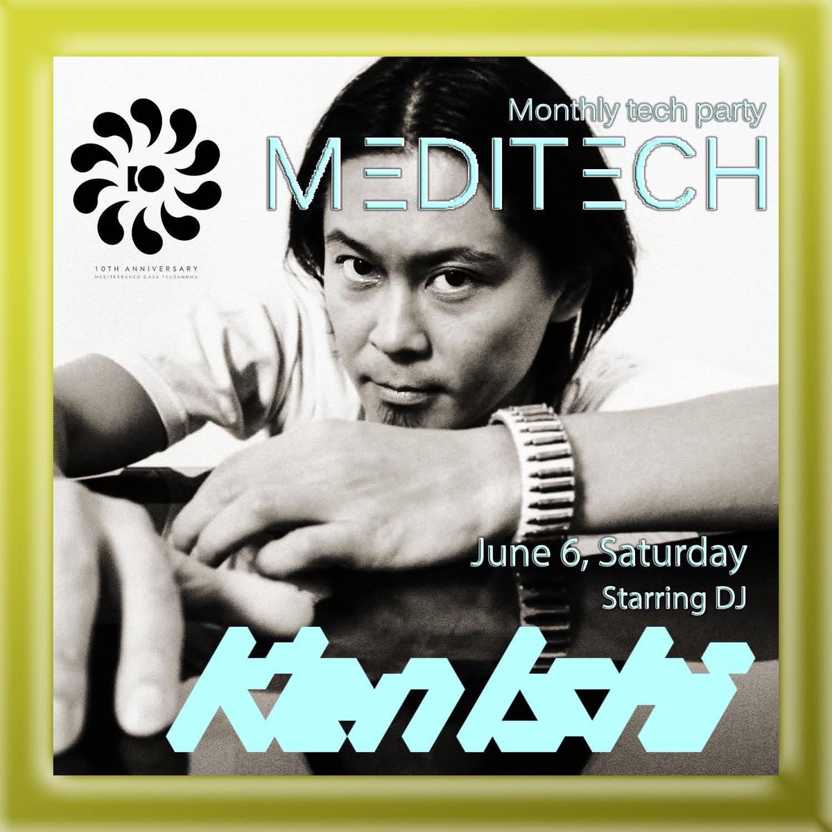 1andm4n's tweet photo. 【出演】
6/6(土)、津田沼のMediterraneoにて盛大に開催される10周年記念MEDITECHに出演します！
私は本イベント特設のGroovy Floorにて、過去何度も担当してきたクロージングを務めます。
絶対に来てください！！！

zaikoにて前売り券ありますのでぜひ！
https://t.co/Ve6UHQ6yE1. https://t.co/N2BPFG5GzU