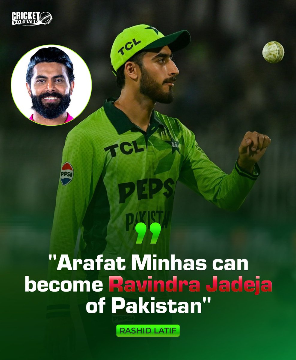 CTime360's tweet photo. RASHID LATIF 🗣️

"Arafat Minhas can become Ravindra Jadeja of Pakistan"

#cricket  #Pakistan https://t.co/XAiDaauCDc