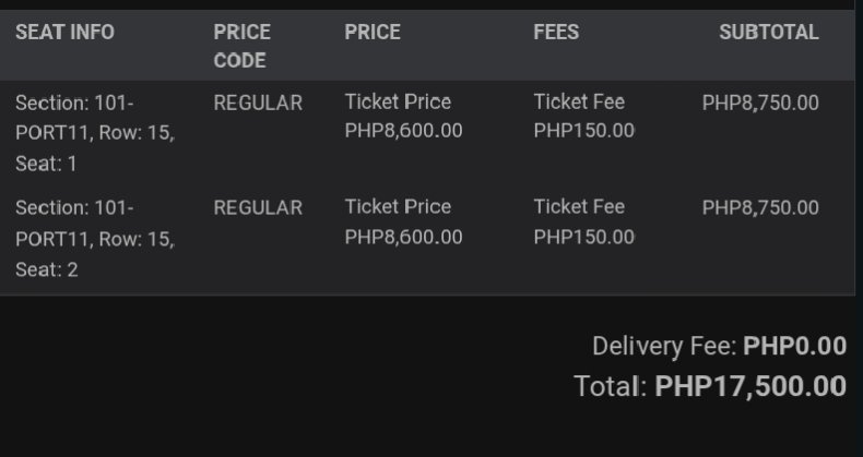 dos13th's tweet photo. 🎶‼️ LEGIT SALE ‼️🎶
WTS: Yeng Constantino Biyaheng Bente 20th Anniversary Concert – Day 1  
RFS: Got a Day 2 ticket
Tier: Section 101-PORT11, Row 15, Seats 1 &amp; 2
Price: Same as original (including ticket fee)

📩 DM me for inquiries

#Yeng20thAnniversaryConcert #YengConstantino https://t.co/1XVJg8rI0F