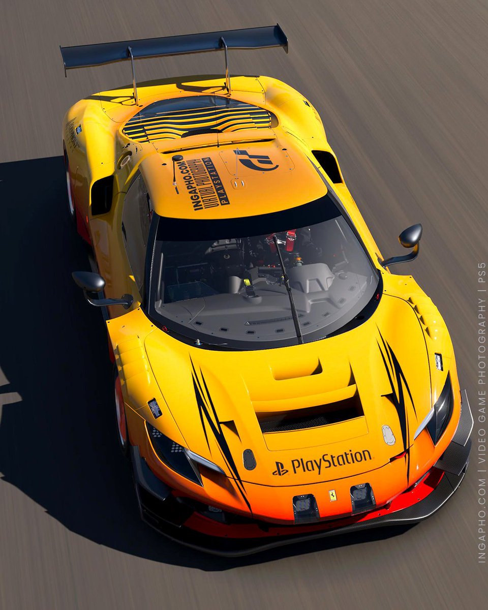 ingapho's tweet photo. Game:  Gran Turismo 7
Developer: Polyphony Digital
Mastermind: Kazunori Yamauchi
In-game shot from PS5

#GT7 #ingapho
#GranTurismo7 #cars #PS5Share #PS5 #Racing #race #ferrari #gaming #carphotography #Speeding https://t.co/QIcj0BcLR4