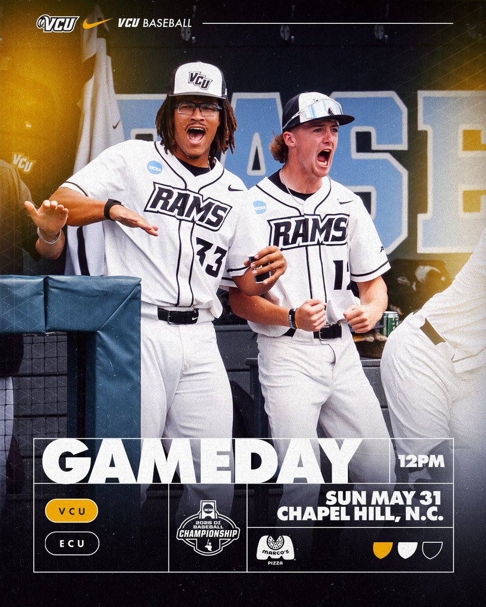 VCUBaseball's tweet photo. Another day to compete😤

⚾️ NCAA Chapel Hill Regional
🆚 East Carolina
📍 Chapel Hill, N.C.
🏟️ Boshamer Stadium
🕛 12 PM
📺 https://t.co/QWeF9WiDFG
📊 https://t.co/3IxBJX5y1T https://t.co/XLi99gSB9t