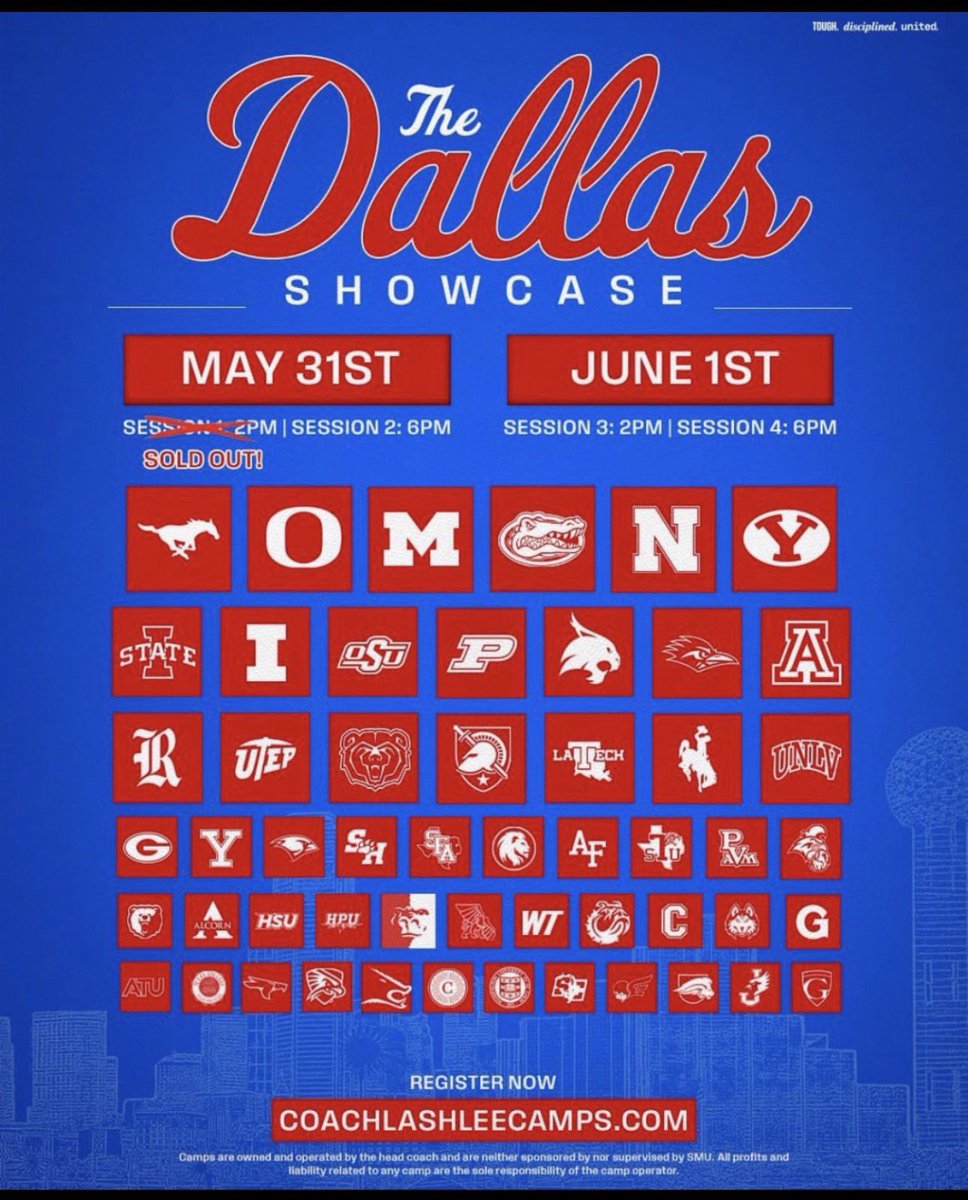 BaronJBarker's tweet photo. I will be at the SMU mega camp on Monday, June 1, 2:00 PM. (Session 3). https://t.co/FTULzY58v0