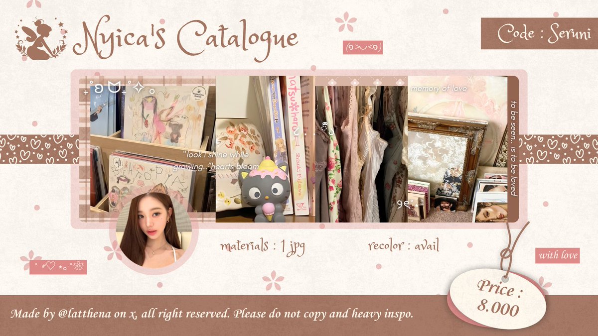 latthena's tweet photo. Repost &amp; any interaction are appreciated! ✨

HALOOO teman-teman! 🧚🏻‍♀️

Aku bawa 2 bunga baru dari Nyicaland! Yuk kenalan sama Seruni dan Acacia. Tolong bantu ospek ya teman-teman apakah sudah aman? Kalau ada kesamaan dengan BA lain boleh DM/tele aku ya. Timakacii🌷✨

#bealanja https://t.co/0VwwReod9s