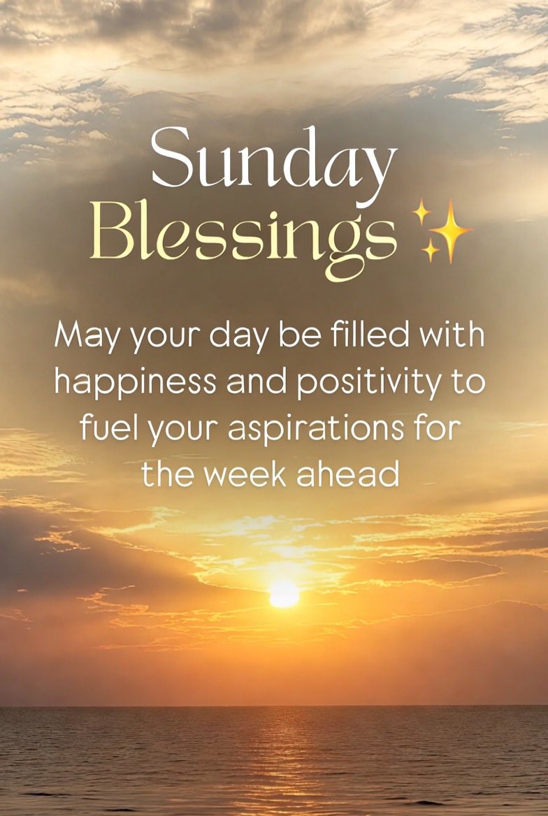 KeithSmiling's tweet photo. Sunday Blessings 🌞

May your day be filled with happiness, laughter, and beautiful moments that recharge your spirit. 

Let positivity flow through you, washing away any worries from the week behind and lighting the path for the one ahead.

Fuel your dreams with fresh energy, embrace new possibilities, and step into this week with confidence and purpose. 

You’ve got everything you need to make it amazing!

What’s one thing you’re looking forward to this week? 💪