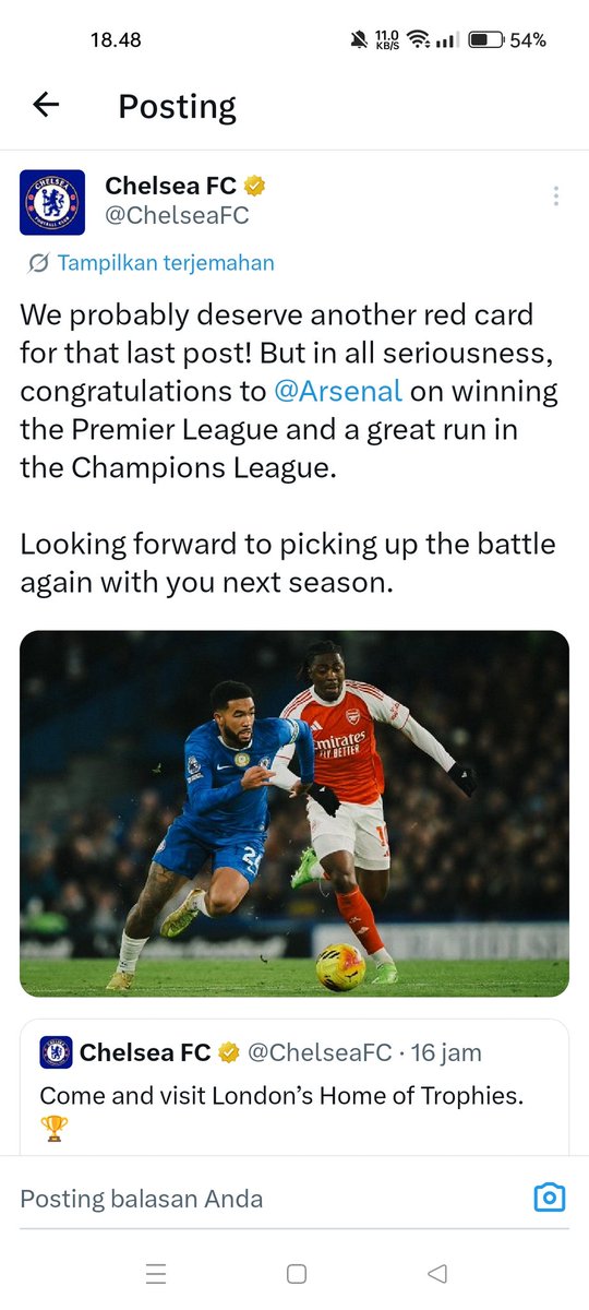 ChelseaEleven's tweet photo. ini pas Chelsea juara #UCL pertama kalinya, adminnya Arsenal posting seperti ini, ya ga masalah.

tinggal dibales aja 😆 https://t.co/4E6acIrU1O