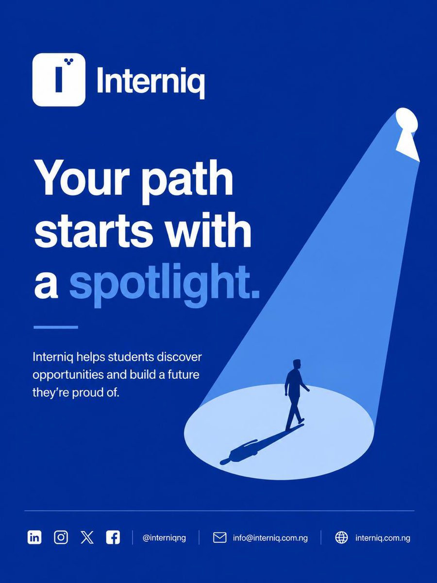 InterniqNg's tweet photo. Talent is everywhere. Visibility isn't.

Too many young people remain unseen not because they lack potential, but because they lack opportunity.

At Interniq, we're helping talent get seen. 💙

#Interniq #Internships #CareerGrowth #YouthEmpowerment https://t.co/oI56X19kxc