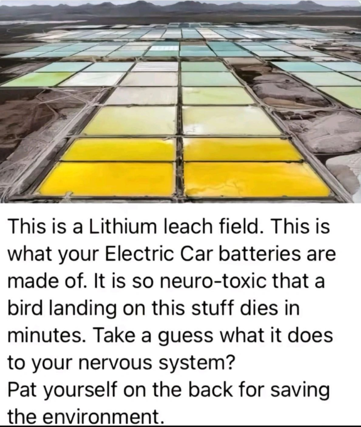 wxbywilliams's tweet photo. @blairhorner But we are good with lithium leach fields? https://t.co/r6Oz3jAvOw