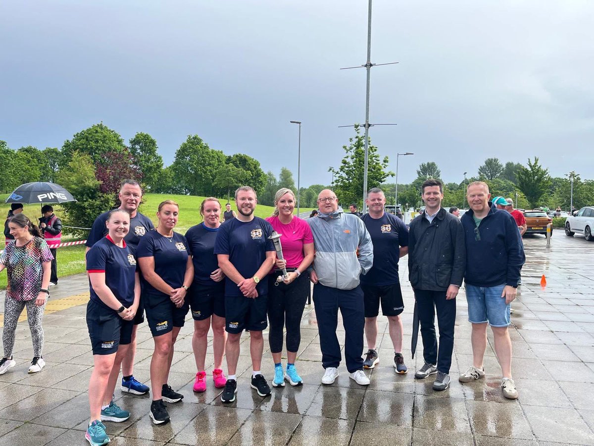 Peterhaire's tweet photo. Delighted to attend the City Park parkrun at Craigavon Lakes yesterday morning as part of the Special Olympics Torch Run’s 30th Anniversary celebrations. Great to be joined by DUP colleagues Diane Forsythe, Jonny Buckley and Paul Greenfield. https://t.co/H1lpHyubGe