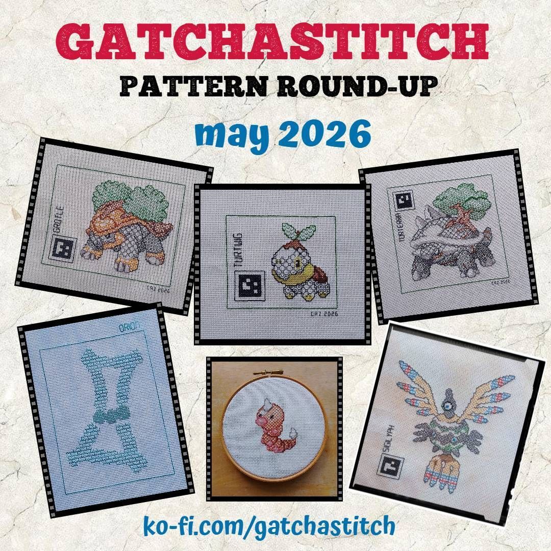 gatchacaz's tweet photo. ICYMI…

Here we are, it’s the last day of the month, and it’s time for a round-up of this month’s patterns.

You can find them all via my Ko-Fi page:
https://t.co/RSM6FhB76X

#videogames
#pokemon
#crossstitch https://t.co/Mp8rBA3fuh