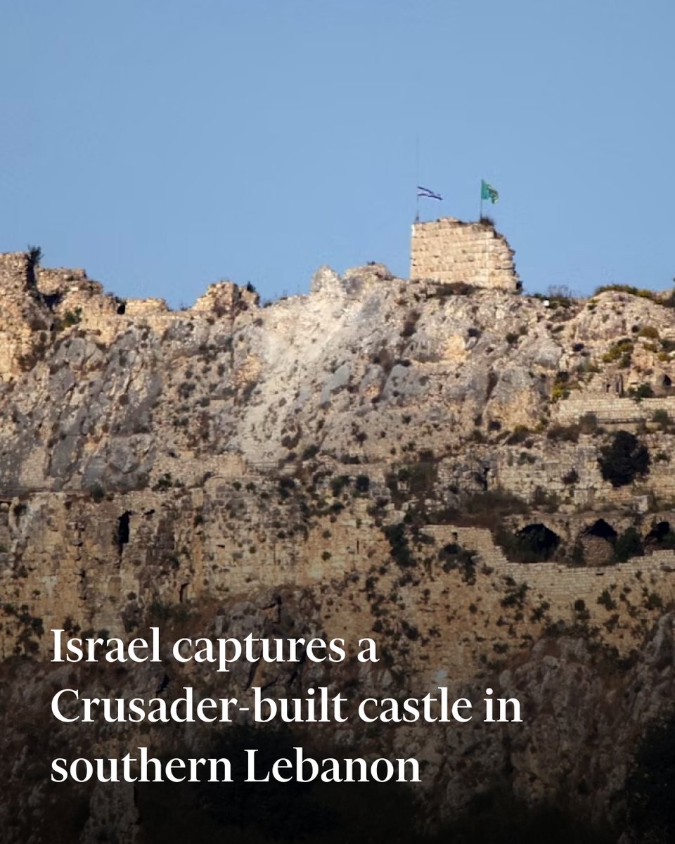 FT's tweet photo. The seizure of Beaufort castle, a hilltop fortress that dates back to the 12th century, follows days of intensifying clashes between Israeli soldiers and the Lebanese militant group Hizbollah as a nominal ceasefire disintegrates: https://t.co/LIuu60B1fQ https://t.co/0Lm9yFo2g4