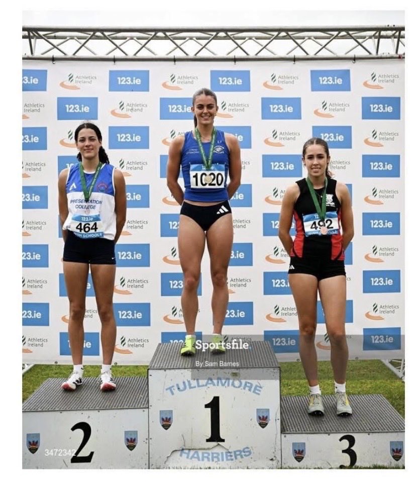 PresCarlowSport's tweet photo. A special congratulations to Chloe who ended her school athletics career on Saturday and who has contributed a massive amount to athletics in @Pres_Carlow. She finishes off having amassed an amazing 33 medals representing the school. @CeistTrust @irishathletics @SLOTAC https://t.co/laxtgzojMc