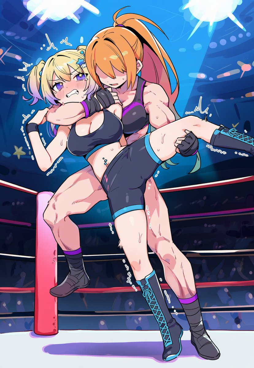 AI_Illust_000's tweet photo. 使えるかもしれないプロンプト(NovelAI V4.5 Full)

｢wrestling｣
レスリング。
様々な競技があり、それら全般を指すタグ。

｢choke hold｣
チョークホールド。
レスリングや柔道における絞め技全般を指すタグ。

｢submission hold｣
相手の動きを封じ、ギブアップを取るための技全般を指します。 https://t.co/GOgOraSa6I