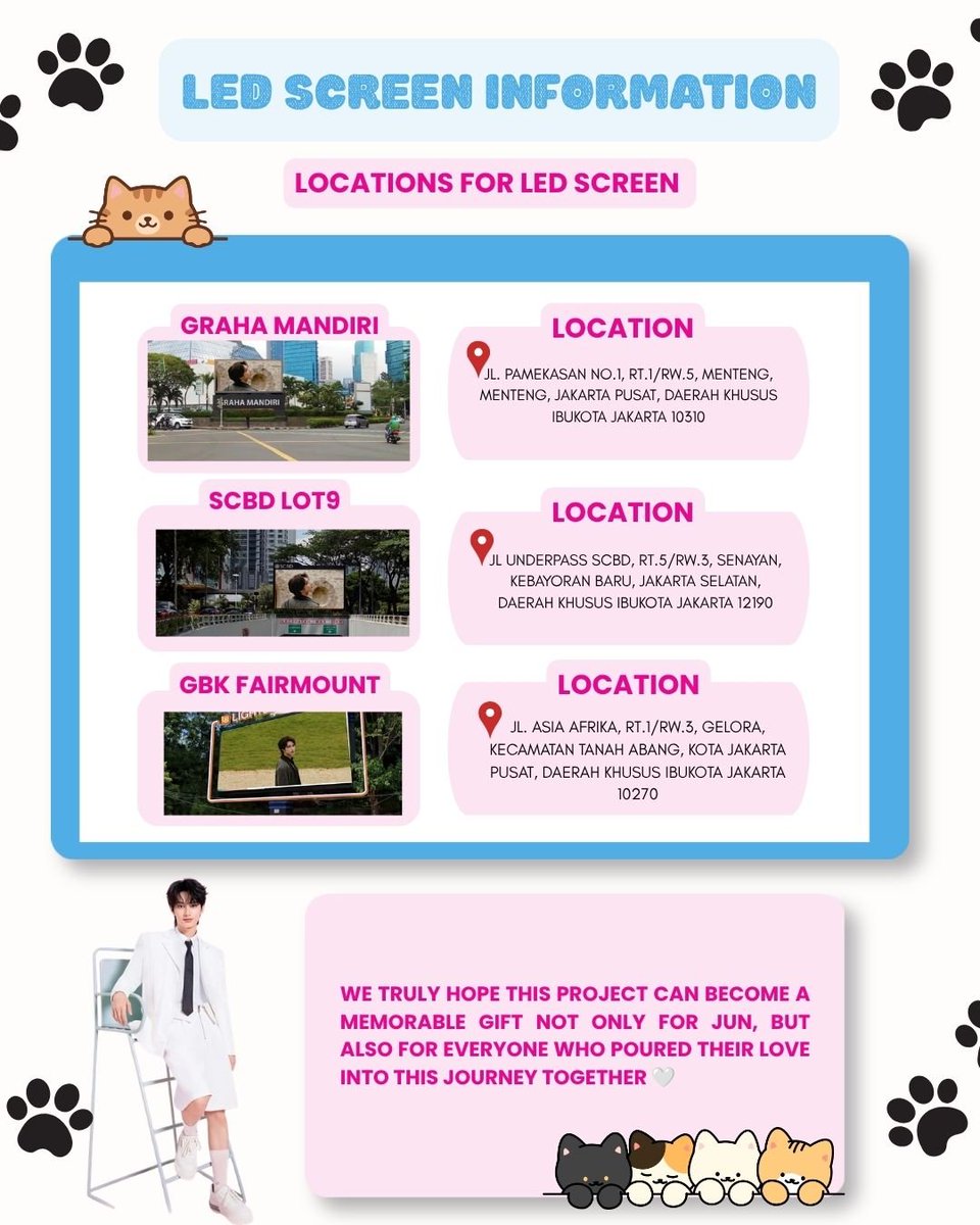 JunProjectINA's tweet photo. 🎞️ VIDEO PREVIEW & SCREENING SCHEDULE ✨

After all the love and support that has been given to this project, we’re finally excited to share a small preview of the birthday video we prepared for Jun 🥹🤍

This project was made with so much sincerity, warmth, and love from Huihuis who came together to make something beautiful for him.

We hope this video can become a memorable gift for Jun and also a precious memory for everyone who participated in this journey together. 

📍 Screening Schedule

10 June 2026
⏰ 17:00 – 19:00 WIB
📍 SCBD LOT9 & Graha Mandiri

13 June 2026
⏰ 17:00 – 20:00 WIB
📍 GBK Fairmont

Thank you for supporting this project from the very beginning until now.

Please look forward to the final result 🤍 

Don't forget to tag us when you see the ads! 

#JUN #준
#JunhuiProjectINA 
#LEDForJunhui