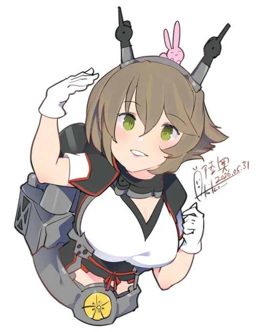 陸奥『うん!よろしい!』 #艦これ #陸奥 #艦これ版深夜の真剣お絵描き60分一本勝負 #艦これ版真剣お絵描き60分一本勝負_20260531