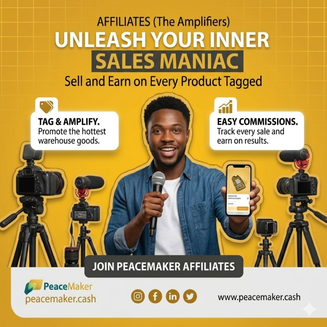 PeaceMakerCash's tweet photo. If you can sell, do not just post. Tag products, share checkout links, and track every result. Peacemaker gives affiliates a clearer path from attention to commission.

Join Peacemaker Affiliates and start tagging products: https://t.co/L7jy7BU2nZ