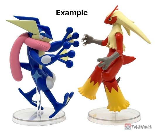Pokevault's tweet photo. Pokemon Mega Greninja and Mega Blaziken Bandai Premium Gashapon figures now available in Japan. They were only in the vending machines in Japan. They come in a large plastic capsule and were more expensive than the other Gashapon figures. 
https://t.co/wXWq7qUTu8 https://t.co/hCrUInVGbe