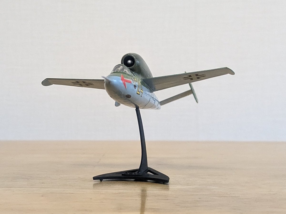 wd_ut's tweet photo. Revell 1/72 He162A-1 松本零士の戦場まんがシリーズ『悪魔伝の七騎士』
#今月作ったプラモ晒そうぜ https://t.co/eVV1D1qFrd