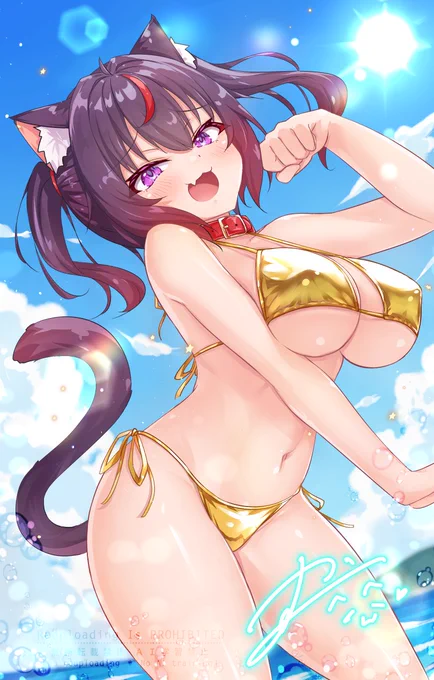 金ビキニかずねこちゃん #うちのこ