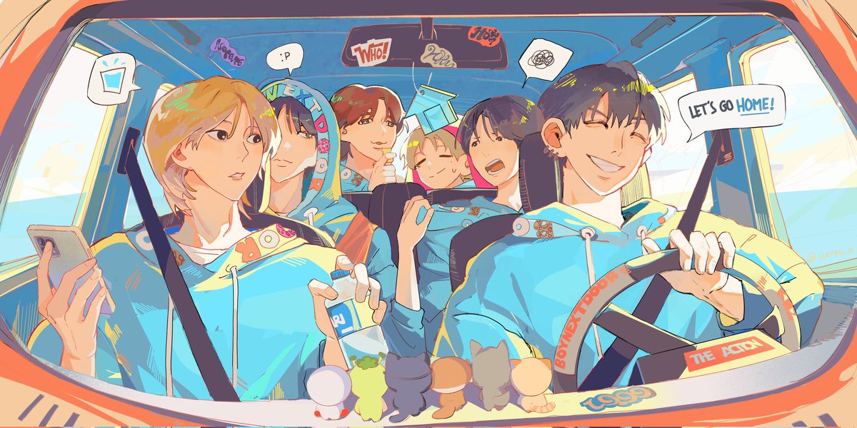 lleybk_r's tweet photo. Let's go home
#똑똑똑_옆집소년들_3주년
#OurHome_BND
#400年隣にいよう私達の青春 https://t.co/plCVuq3geZ