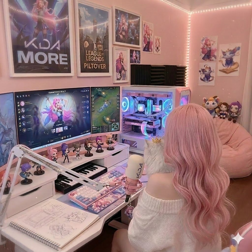 y07751's tweet photo. Seraphine × Yuumi 🐾🎀
pink &amp; white gaming room ✨

#Seraphine #Yuumi #WildRift #LeagueOfLegendsart https://t.co/9IVa5dCBxF