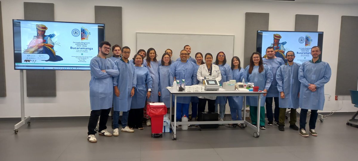 asocolpat's tweet photo. 🔬 Gracias, Bucaramanga.
El 15 de mayo cerramos la Jornada Regiones ASOCOLPAT 2025-2026, un recorrido académico por Cali, Pasto, Cúcuta, Medellín, Pereira y Bucaramanga.
Agradecimiento especial a la Fac. Salud Depto. Patología de la UIS por su apoyo y acogida. https://t.co/hk5EC8gRmq