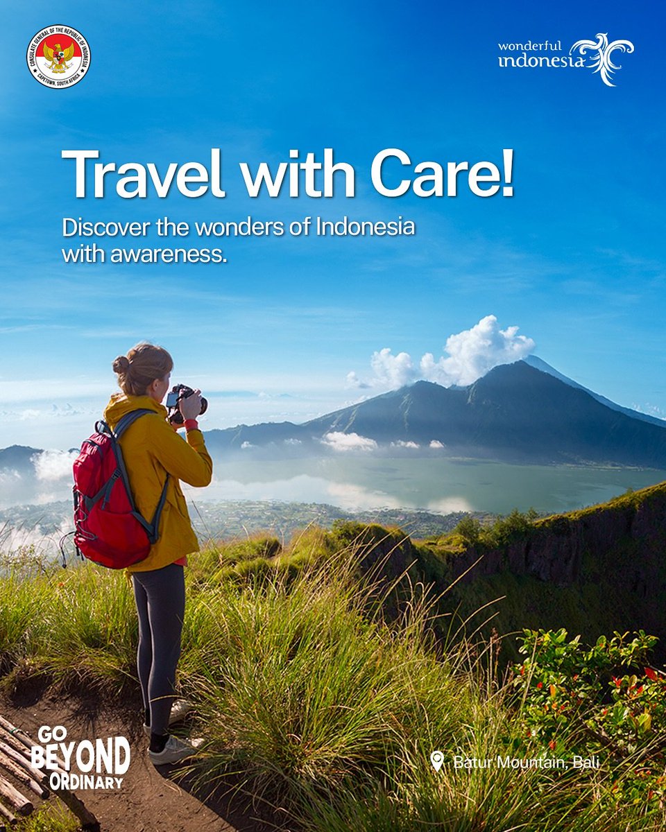 Indonesiainct's tweet photo. Travel Far. Travel Wise

From majestic volcanoes &amp; lush rainforests to turquoise waters and vibrant cultures, Indonesia offers endless adventures.

Travel mindfully, respect local communities, protect nature, and leave only positive footprints behind. https://t.co/QBLiFaWYNa