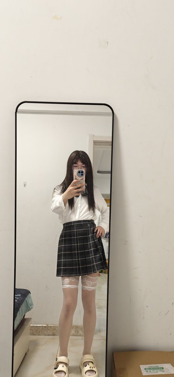 fulei1210's tweet photo. #男娘 #女装 这次是JK呢，感觉买的稍微大了点₍ᐢ⸝⸝› ̫‹⸝⸝ᐢ₎ https://t.co/4eIUeQaSzL
