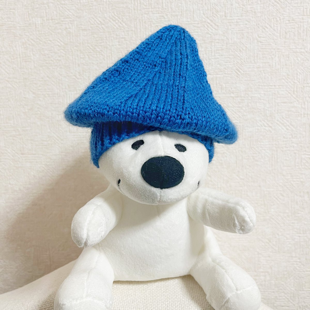 きのこ🍄🍄‍🟫の帽子を編みました。 #knitting #knithat #試作 #毒茸