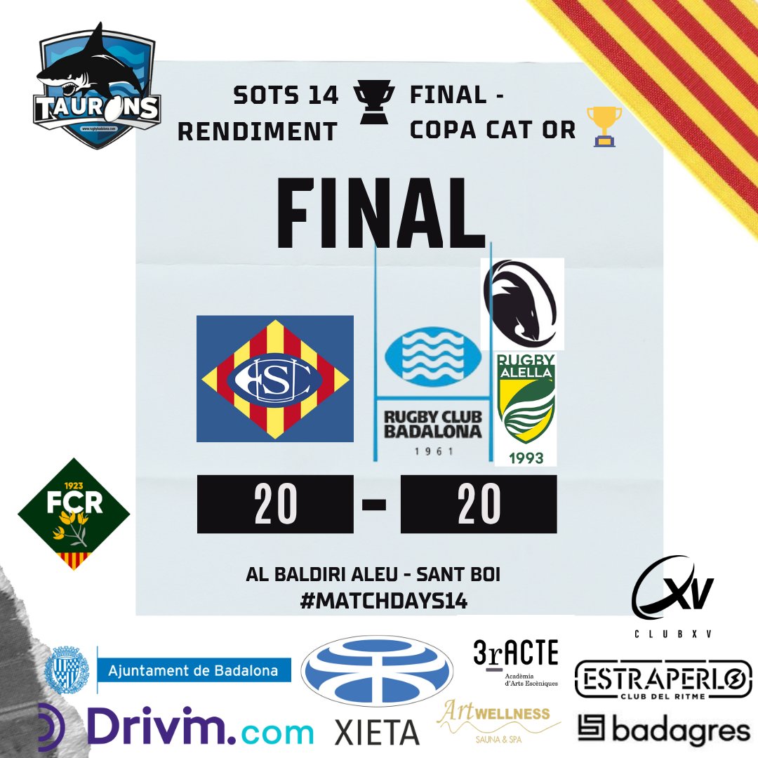RugbyBadalona's tweet photo. S14 sots campions de Copa Catalana Or 🏆
Enhorabona per la temporada amb dos sotcampionats, de lliga i copa i una cinquena posició al campionat d'Espanya (Campions copa plata d'Espanya 🏆) https://t.co/KwzicDDsQI