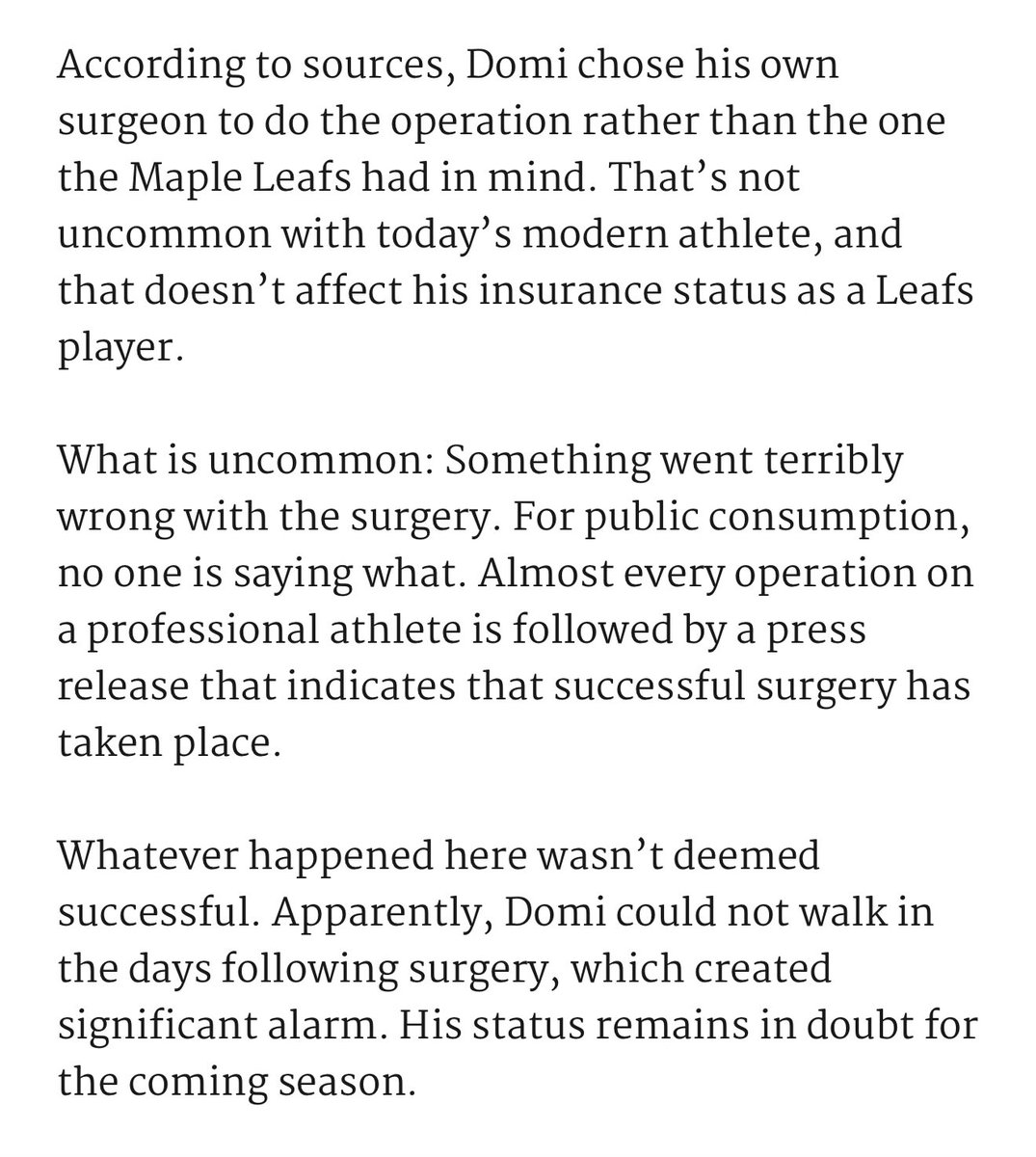 nylanderthews's tweet photo. Holy shit this seems serious, really hope Domi is okay. https://t.co/AYHIQOi5nC