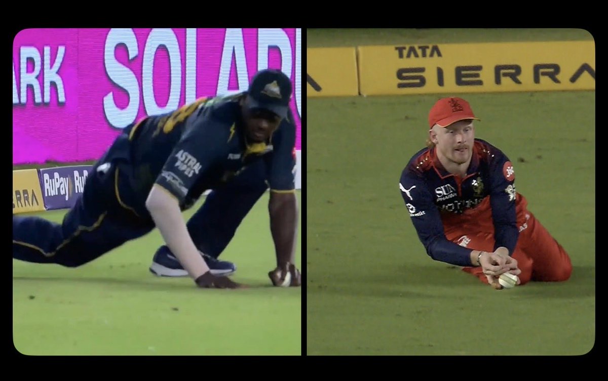 bluerising93's tweet photo. So many IPLs but Umpiring never got better #RCBvsGT https://t.co/MajtJvKupb