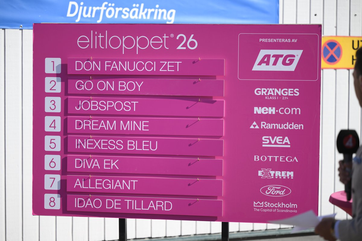 ExpTravSpel's tweet photo. JUST NU: Så startar hästarna i Elitloppsfinalen
https://t.co/kf2BHAnkf9 https://t.co/yoYAcjiEa4