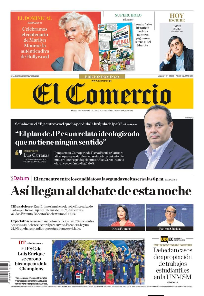 El Comercio tweet media