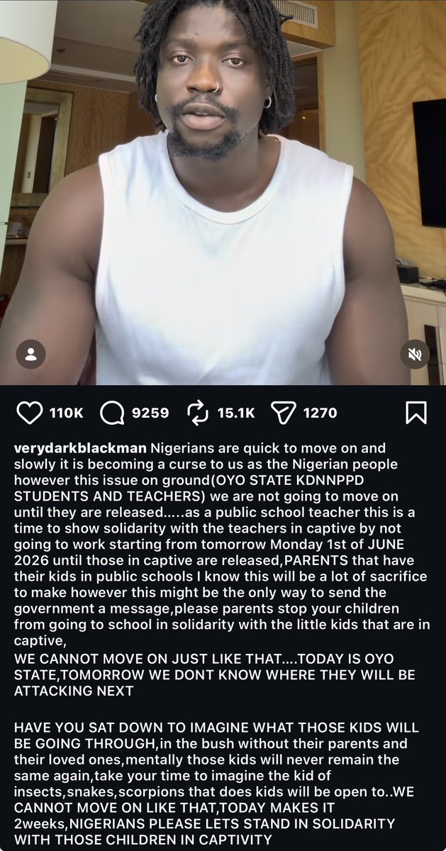 agconsultancy's tweet photo. Now that VDM has said that teachers across the nation should go on an indefinite strike till the federal government ensures the release of those abducted civilians, just watch to see what will be the reaction of the FG.

The lack of competence is alarming
Nigerians, we Dey alone https://t.co/3USoZzglWo