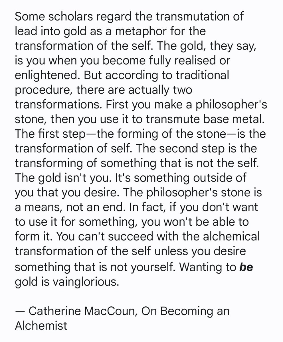 TheaEuryphaessa's tweet photo. When the Buddha had achieved enlightenment [i.e. created the philosopher's stone], the gods asked him to teach others [transmute 'base metals' into more noble forms].

It doesn't end with you—it extends beyond you. This is the ultimate goal of alchemy and is called 'projection'. https://t.co/X02iUUs3Jt
