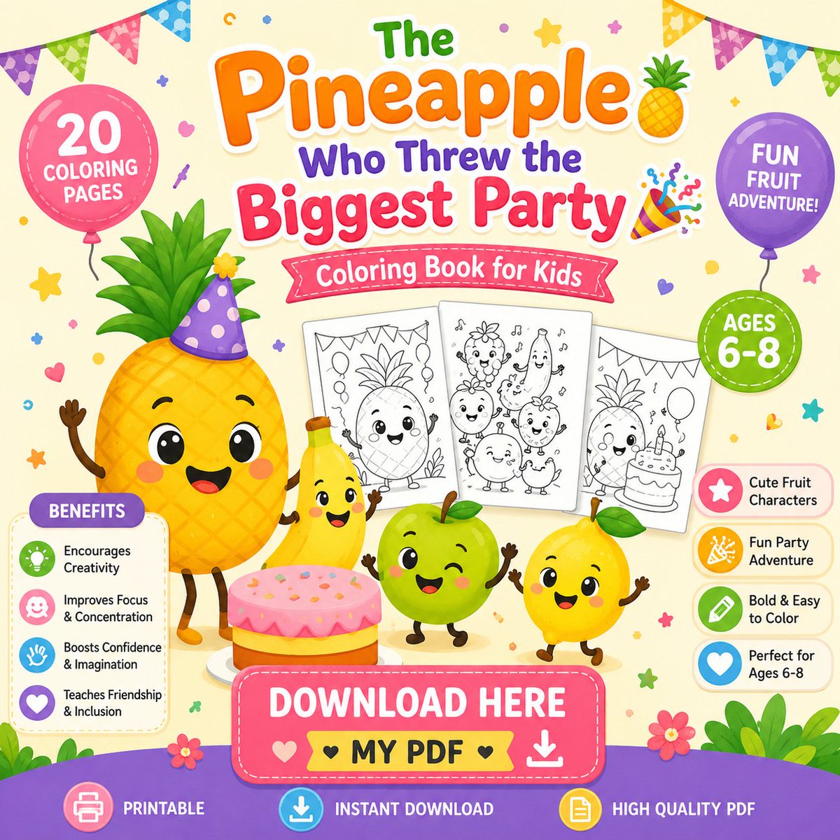 jawed46964's tweet photo. 🍍🎉 NEW Kids Coloring Book!
Download Here 👇
[https://t.co/pjoDg9v2kz]
#ColoringBook #KidsActivities #Printable #KidsBook #Pineapple #FruitParty #ColoringPages #DigitalDownload #KidsFun #Homeschool #PrintableArt #ChildrenBooks #CuteCharacters #KidsLearning #ActivityBook https://t.co/88iDZ8ah6n