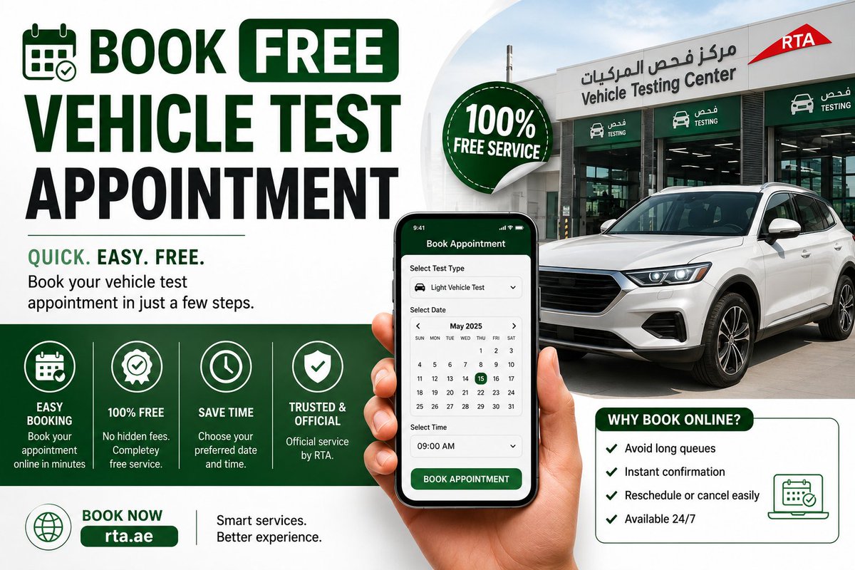 BrunchTime_'s tweet photo. Book Free Vehicle Test Appointment 🚗 | UAE Vehicle Inspection Update 2026
Want to know what happened in the video? Click the link below to watch the full video👇
https://t.co/GxraNFBYzN
#VehicleTest #UAE #Dubai #RTA #CarTest #VehicleInspection #DubaiCars #VehicleUpdate #TrafficUpdate #CarOwners #DrivingInDubai #UAEUpdate #DubaiLife #AutoService