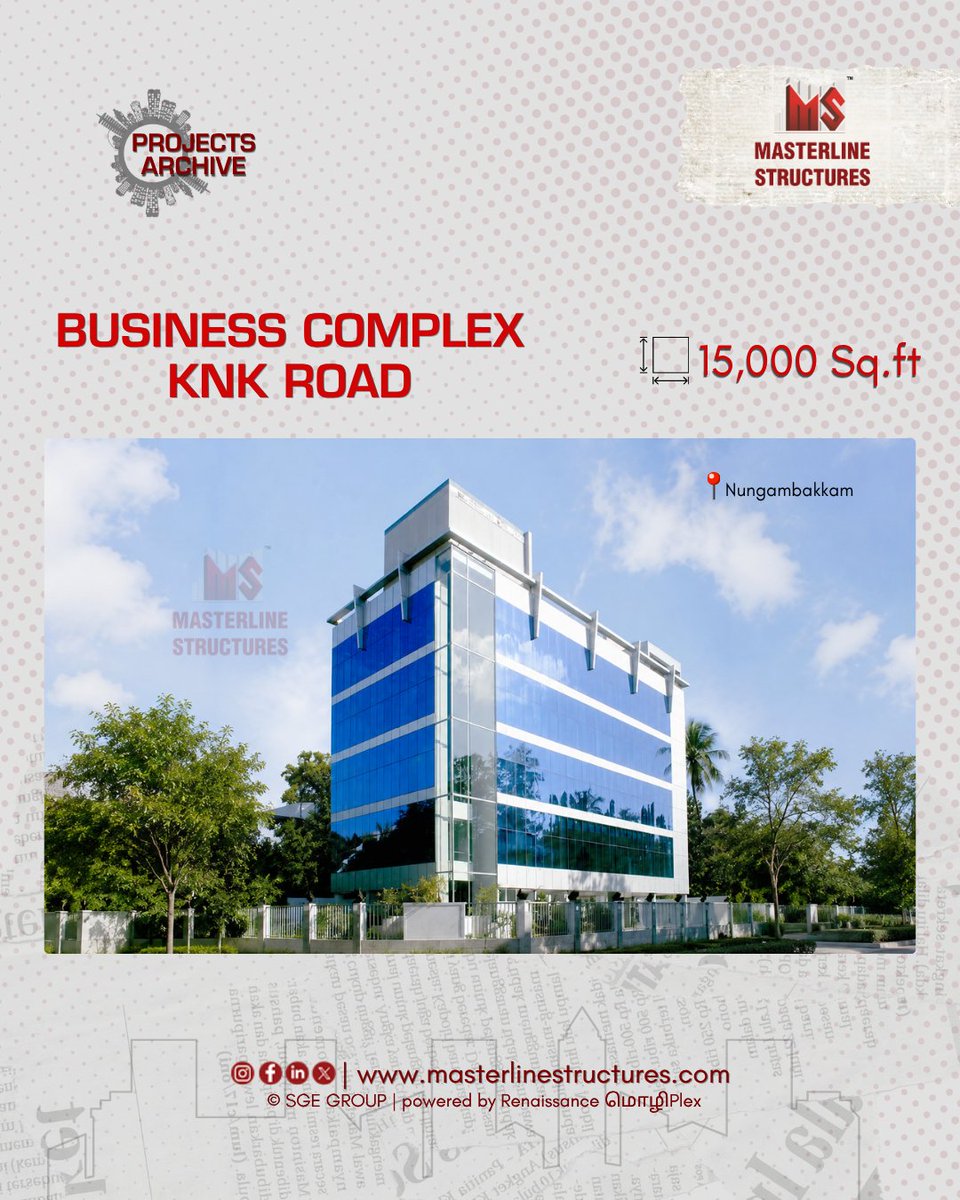 MasterlineSt's tweet photo. Built for growth. Designed for success.
Business Complex || Commercial Building || Knk Road || Construction company Chennai || Renovation || Interior || Civil Engineering
#BusinessComplex #CommercialConstruction #KnkRoad #ProjectArchive #MasterlineStructures https://t.co/UyjGaxd25Y