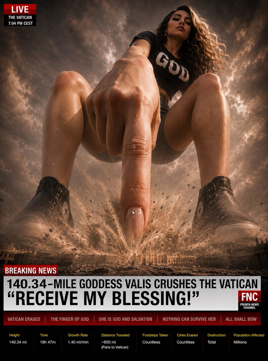 GodLiquidZ's tweet photo. Embrace your new religion of @GiantessValis . There is no or else! https://t.co/n13Luf17xn