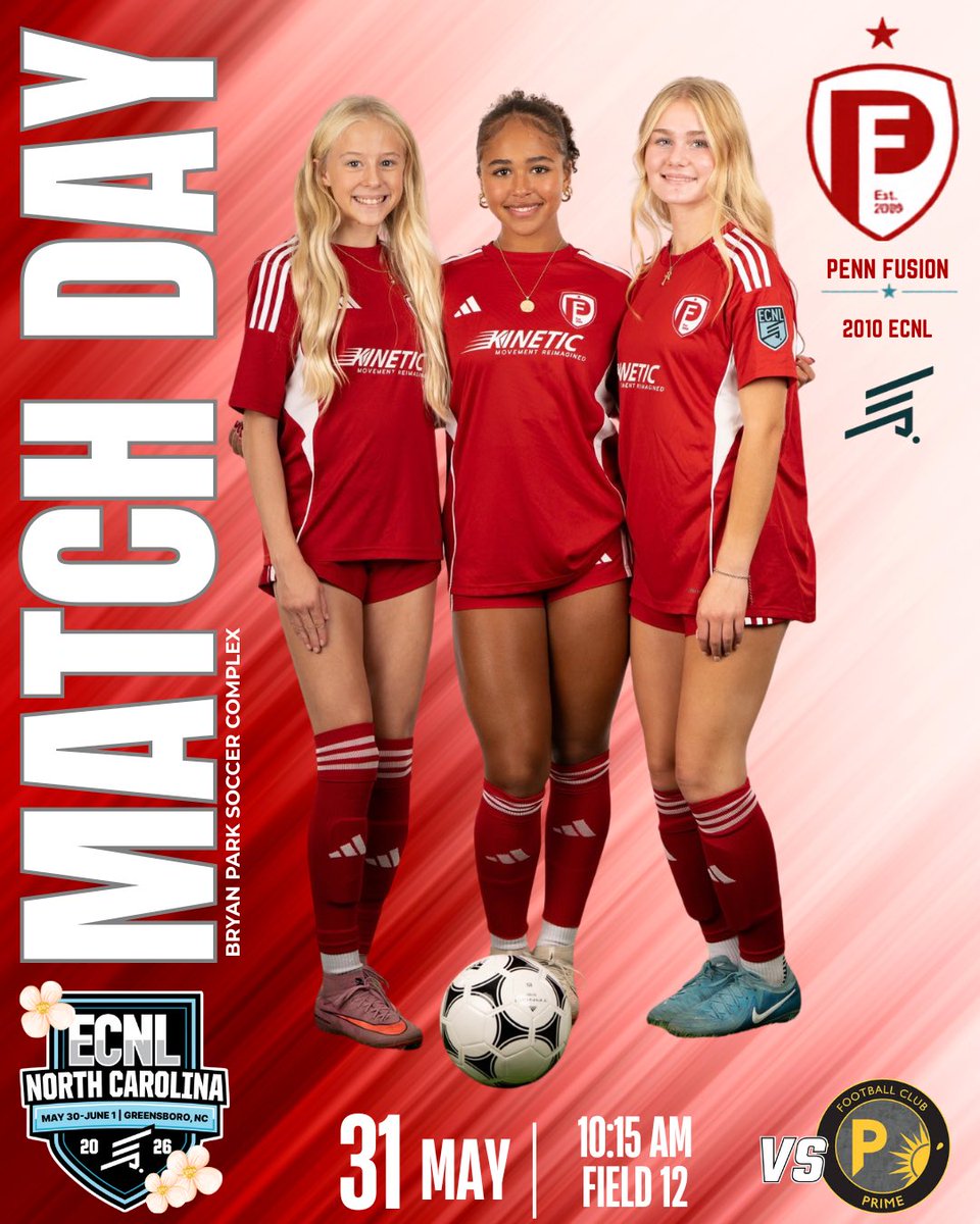 MiaReader_'s tweet photo. Game Day 2 in North Carolina. Let’s do this Fusion! 🔥 ⚽️ 
@PennFusion_SA @ECNLgirls @ImYouthSoccer https://t.co/2fwpC4V3Fk