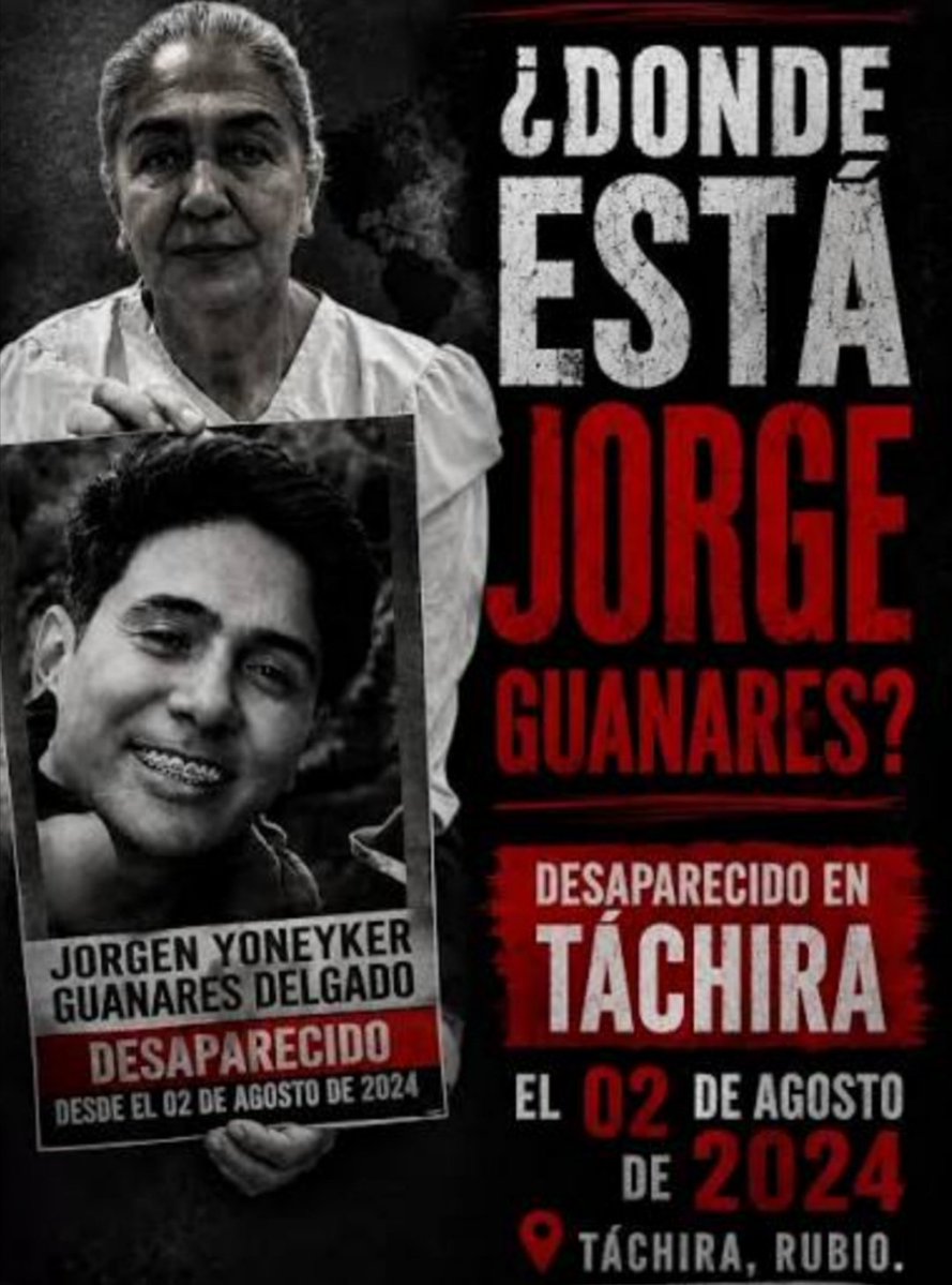 Lilai_11_11's tweet photo. ¡DESAPARICIONES FORZADAS
En Venezuela!

Otra Madre🌹
Q' sufre en la búsqueda de
Su Hijo por casi 2 años

¿Cuál es la razón del régimen criminal
En contra de las familias venezolanas??? 
@delcyrodriguezv 

El dolor NO se puede normalizar. 
🆘🆘🆘

@POTUS 
@SecRubio 
@usembassyve https://t.co/ZlcI9ixk8T