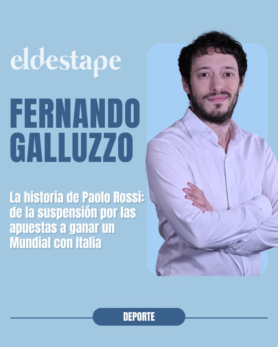 eldestapeweb's tweet photo. Paolo Rossi se metió en la historia grande de los mundiales después de estar suspendido dos años por apuestas y ganar el torneo años después con Italia ⚽

Por @FerDGalluzzo✍️

https://t.co/KlSHQRxX0O https://t.co/61nJsRmtWR