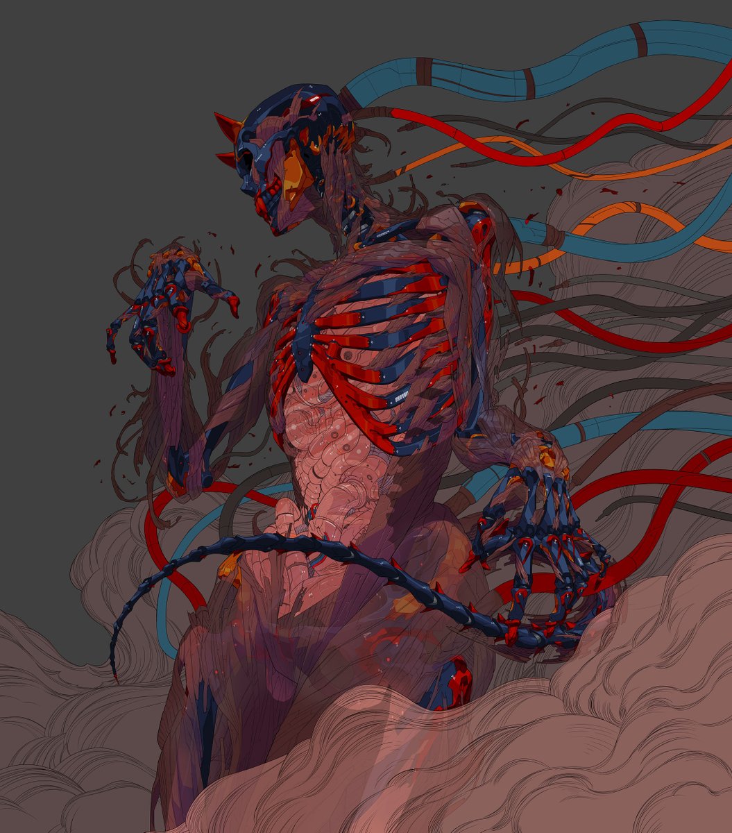 teru_by_m's tweet photo. How detailed is your art?
👹💀✨ https://t.co/741N4w10iA