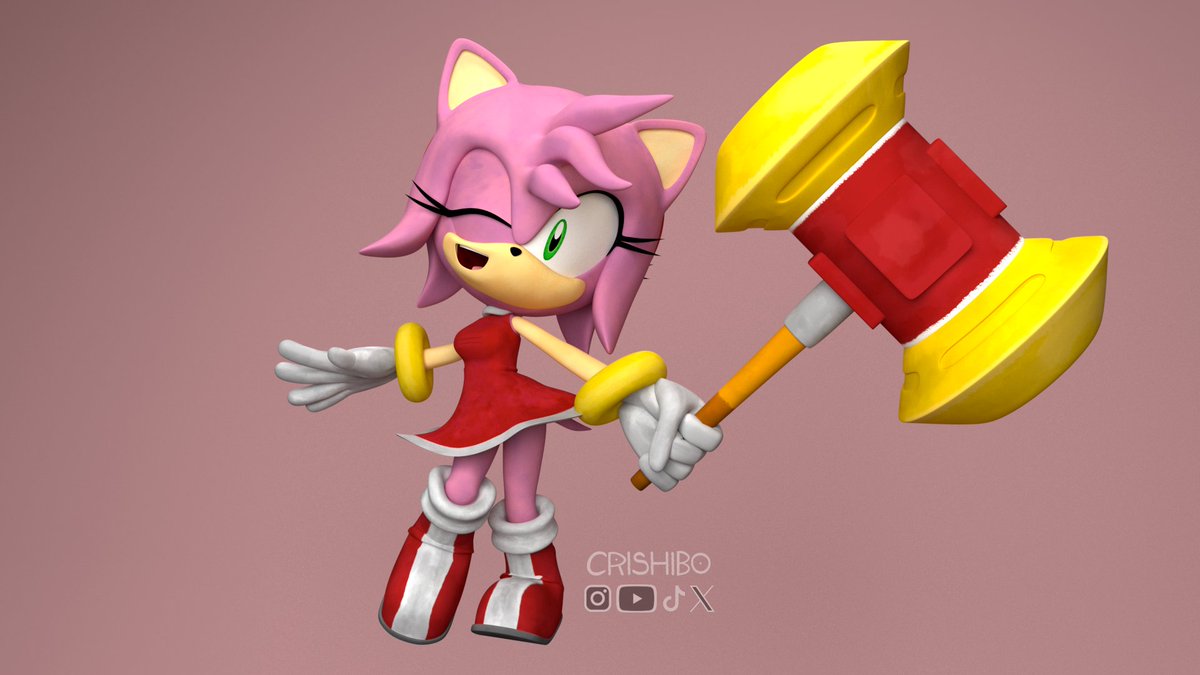 crishibo's tweet photo. Pikopiko hammer!

#sonic 
#sonicartist 
#artㅤㅤ 
#blender
#autodeskmaya
#amyrosefanart https://t.co/b6ZPESYpWF