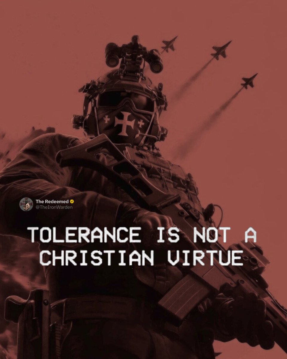 TheIronWarden's tweet photo. ✠ Tolerance Is Not A Christian Virtue ✠ https://t.co/JyoMUoI724